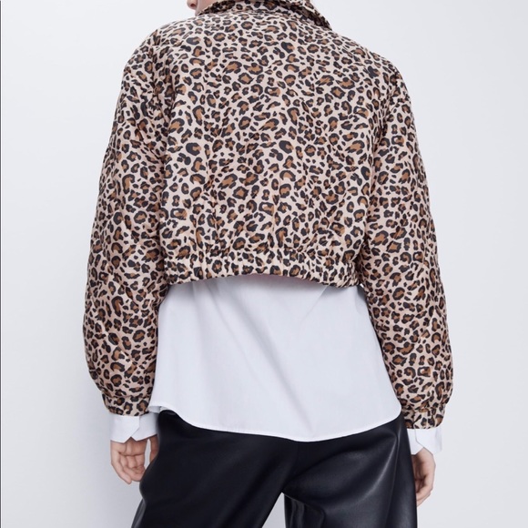 zara animal print puffer jacket